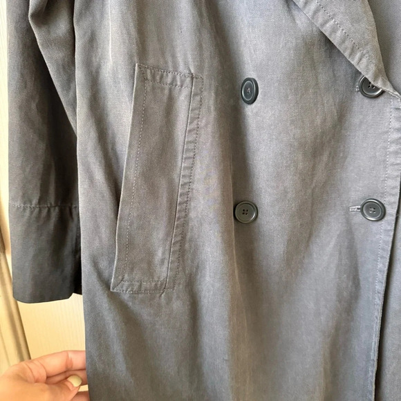 Everlane The Drape Outerwear Trench Coat Charcoal Grey XS Oversized NO BELT - Picture 6 of 11